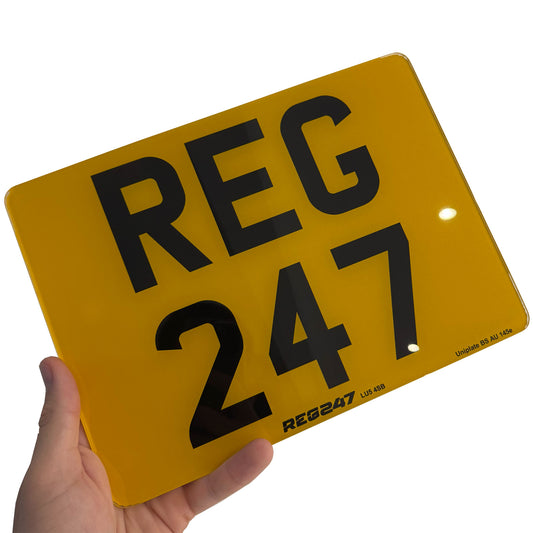 Square Rear Number Plate (Single)